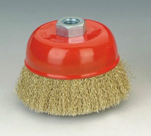 Crimped wire brushes